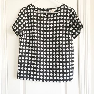 JCrew polka dot blouse